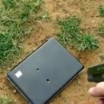 Расстрел ноутбука за сообщение на Facebook (видео)