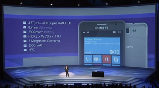 IFA 2012: Samsung анонсировал Ativ S – первый смартфон с Windows Phone 8