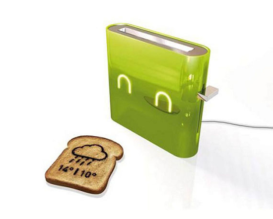 Прогноз погоды прямо на утреннем тосте