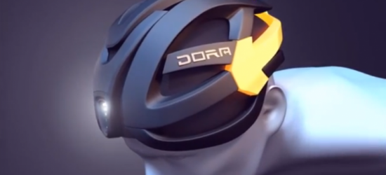 Велосипедный шлем DORA со встроенными индикаторами направления